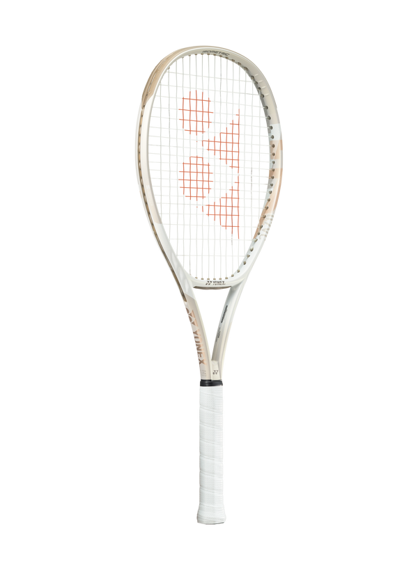 Tennis Racket With Champion Legacy-2024 YONEX Vcore 100 Tennis Racket (Sand Beige)