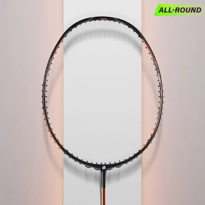 Badminton Racket For Heavy Smashes-Apacs Dual Power & Speed Badminton Racket (Black/Green/Orange)