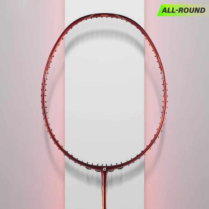 Badminton Racket With Net Control-Apacs Dual Power & Speed Badminton Racket (Red/Green/Orange)