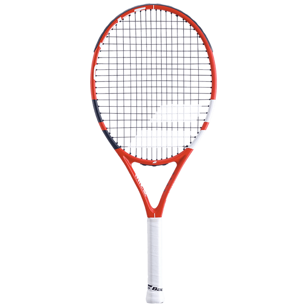 Tennis Racket With Flexible Frame-Babolat Strike Junior 24 Strung Tennis Racquet -Red/White