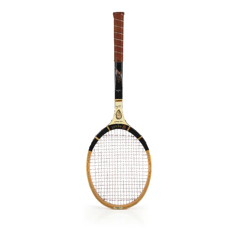 Tennis Racket For Casual Play-Black & Yellow Don Budge Regent Tennis Racket