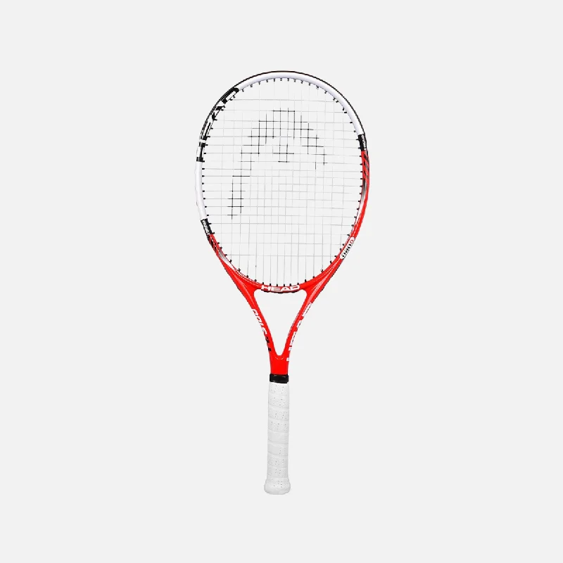 Tennis Racket For Warm-Ups-Head Titanium 3100 Strung Tennis Racquet - White/Red