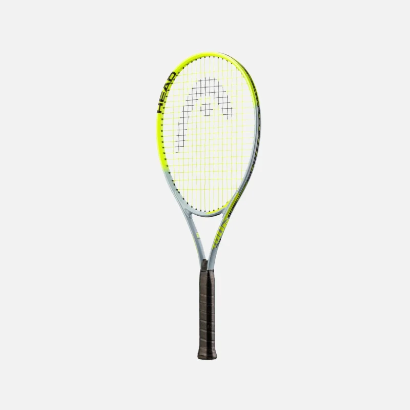 Tennis Racket For Backhand Power-Head Tour Pro Tennis Racket Adult -Grey/Yellow