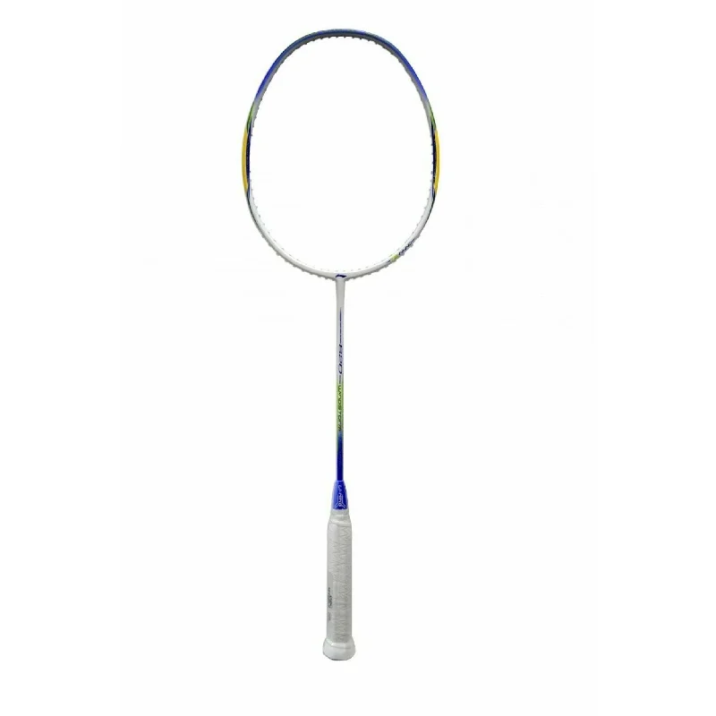 Badminton Racket For All Courts-LI-NING 620 Windstorm Carbon Fiber Badminton Racquet | Size S2 (White/Yellow)