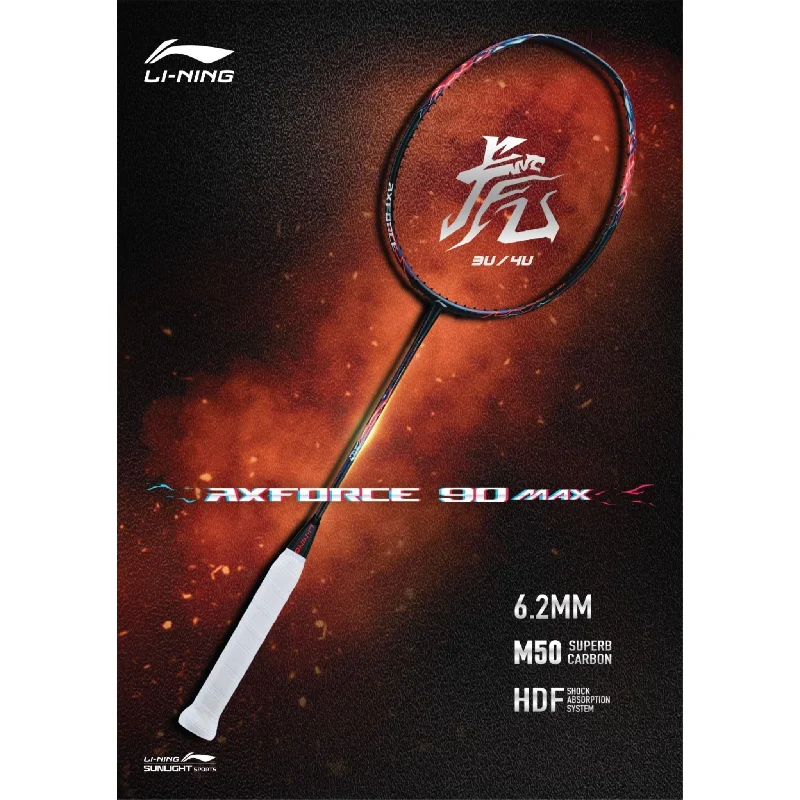 Badminton Racket For School Teams-LI-NING AXFORCE 90 3U TIGER Max Badminton Racket | Power and Precision