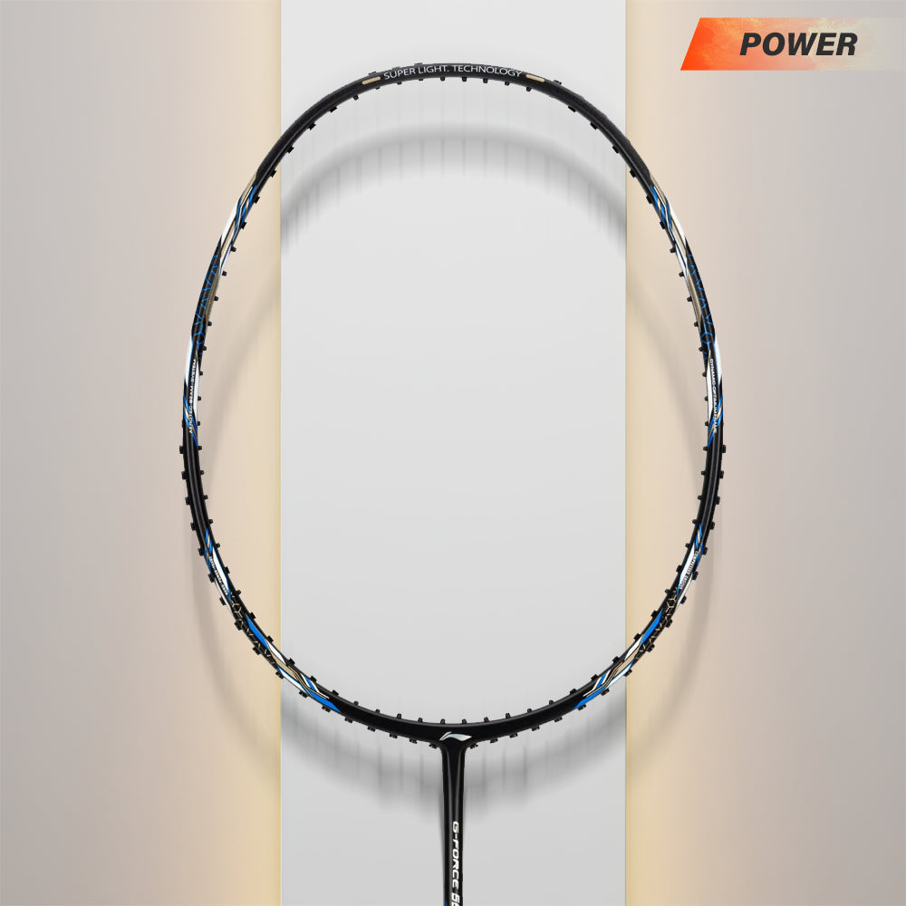 Badminton Racket In Bright Colors-Li-Ning GForce 5800 Superlite Badminton Racket - Black/ Charcoal/ Blue