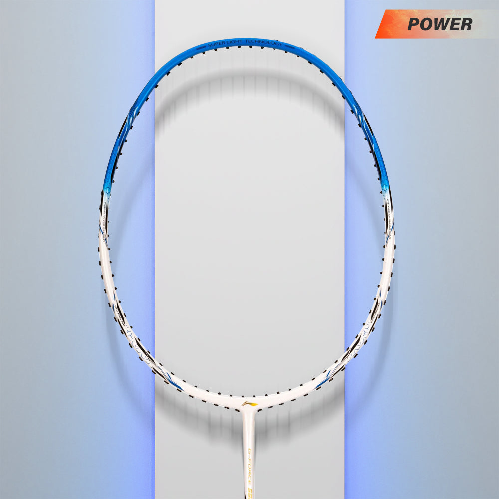 Badminton Racket With Signature Models-Li-Ning GForce 5800 Superlite Badminton Racket - White/Blue/Black