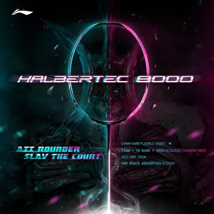 Tennis Racket With Anti-Slip Grip-Li-Ning HALBERTEC 8000 4U