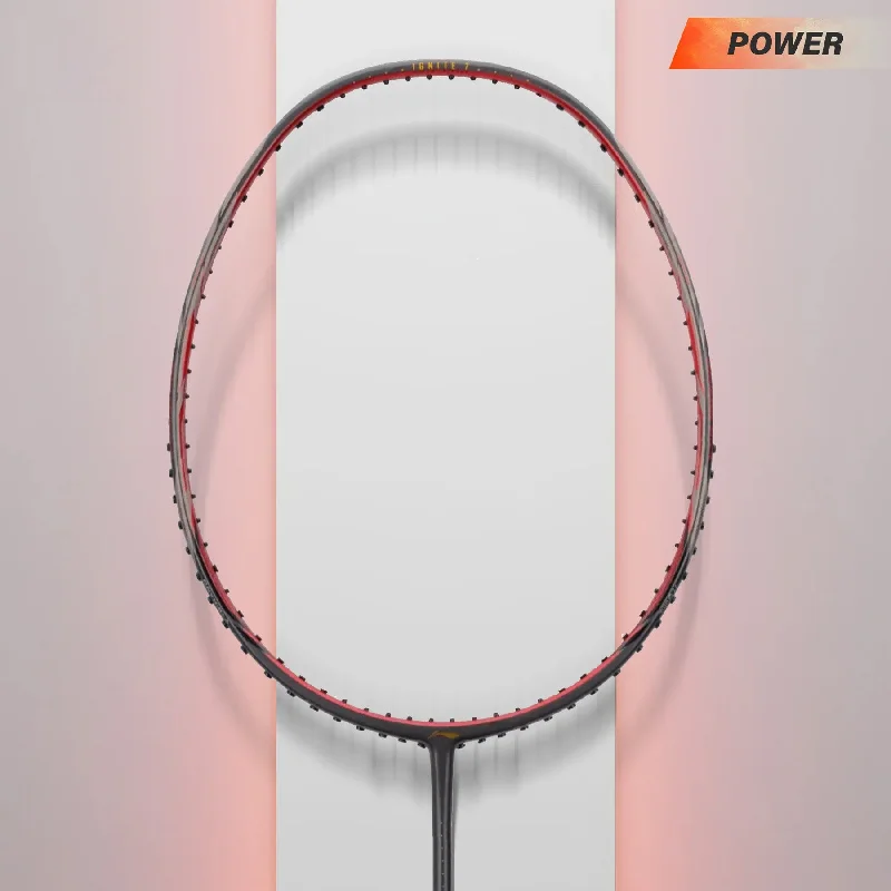 Badminton Racket Under 70 Dollars-Li-Ning Ignite 7 Badminton Racket (Dark Grey/ Red)