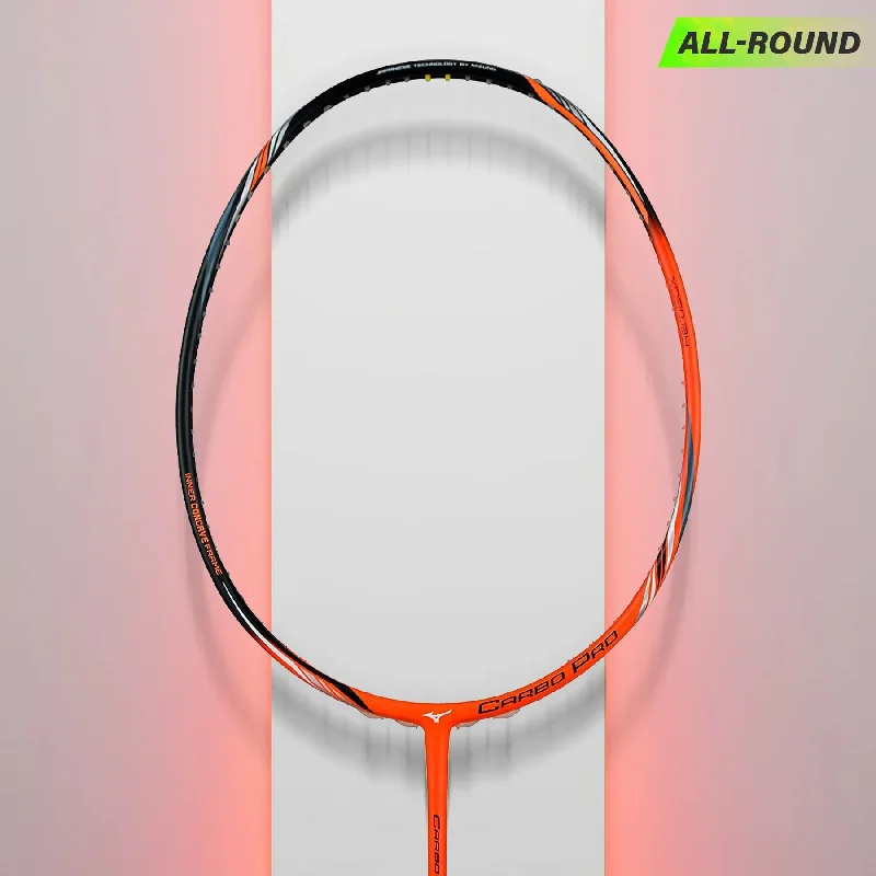 Badminton Racket For Power Balance-Mizuno Carbo Pro 825 Orange Badminton Racket