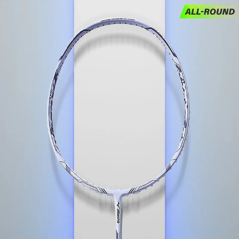 Badminton Racket With Heavy Design-Mizuno Valour V9 White Badminton Racket