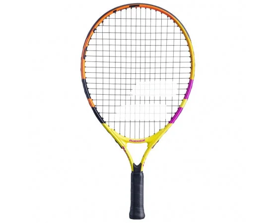 Tennis Racket With Custom Grip-Babolat Nadal Junior 19 S Cv -Yellow/Orange/Purple