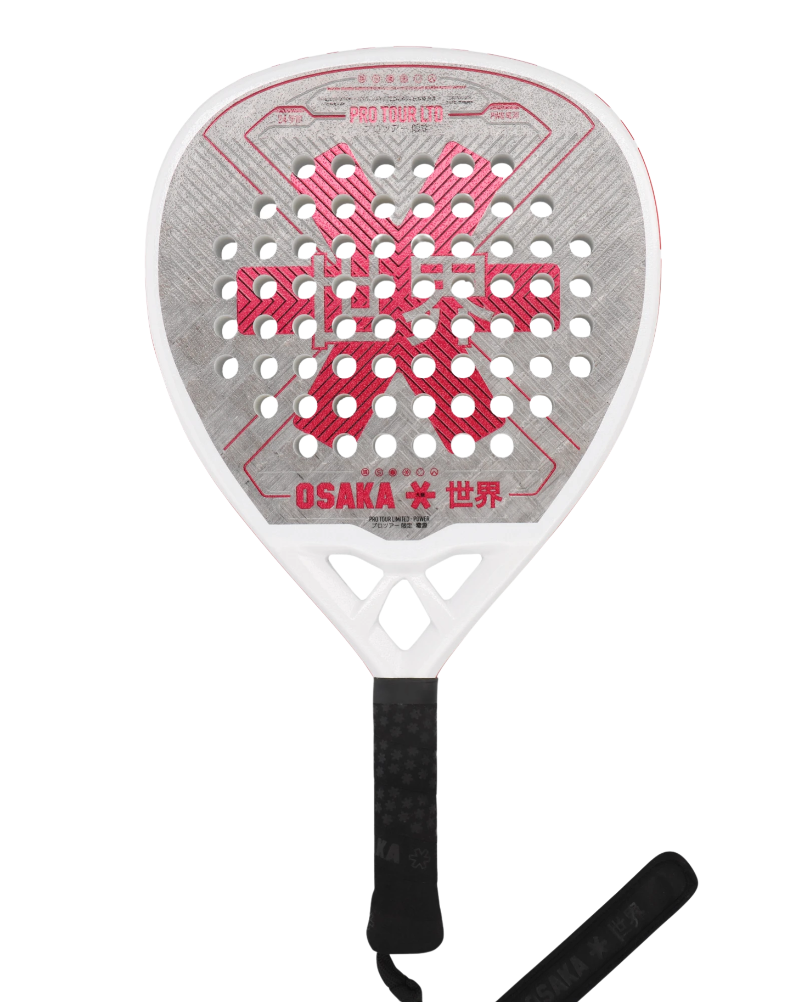 Tennis Racket For Low Tension-Osaka Pro Tour LTD Power - Silver Red