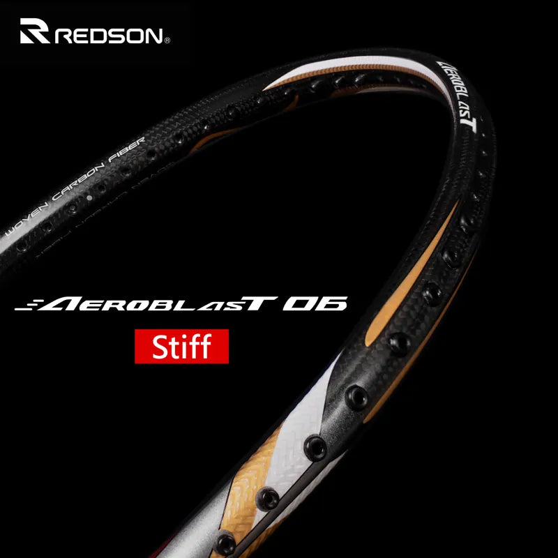 Badminton Racket With Aluminum Frame-Redson AT-06G Stiff Badminton Racket [Grey]