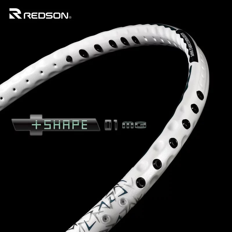 Badminton Racket For College Athletes-Redson Shape 01 MG Badminton Racket [White]