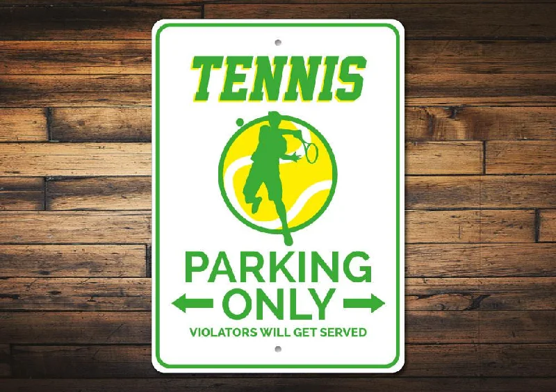 Tennis Racket With Dampening Tech-Tennis Parking Sign