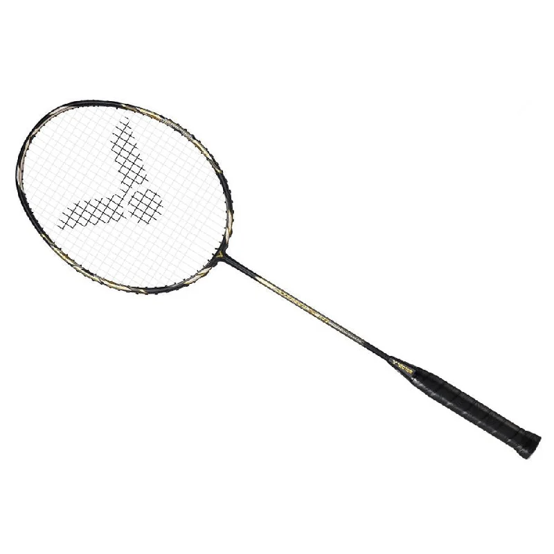 Badminton Racket With Lightweight Grip-Victor Jetspeed S 10 badminton racket (Black Gold Limited Edition) 83g max 27lbs