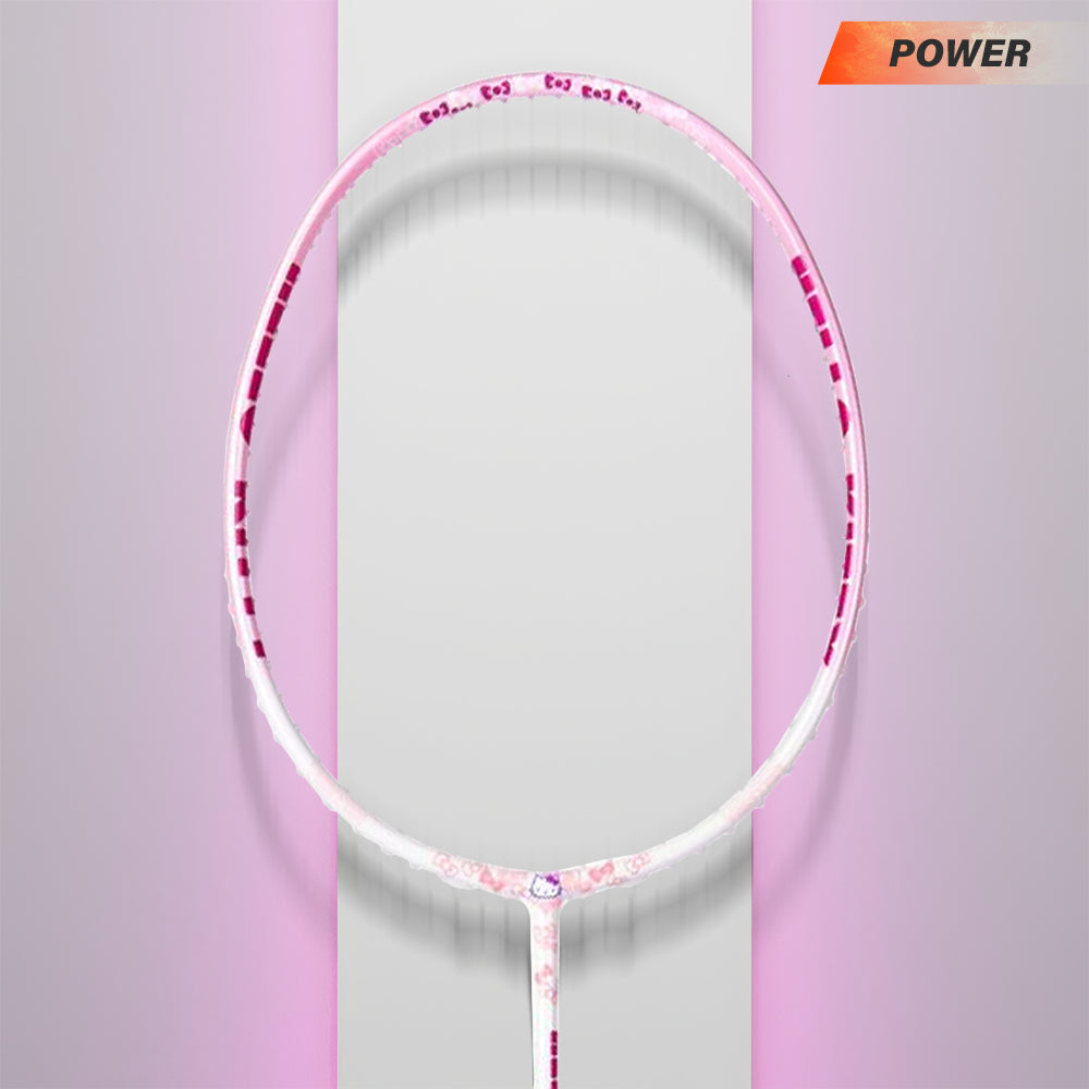 Badminton Racket For Longevity-Victor x Hello Kitty DriveX KT I (4U) Badminton Racket