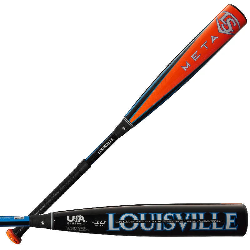 Baseball Bat With Neon Accents-2025 Louisville Slugger Meta® (-10) USA Baseball Bat