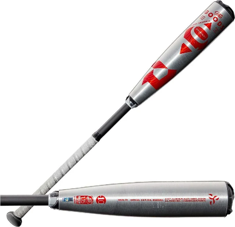 Baseball Bat For Retro Fans-DeMarini 2022 The Goods (-10) USSSA Bat WTDXGBZ-22 - Silver Red