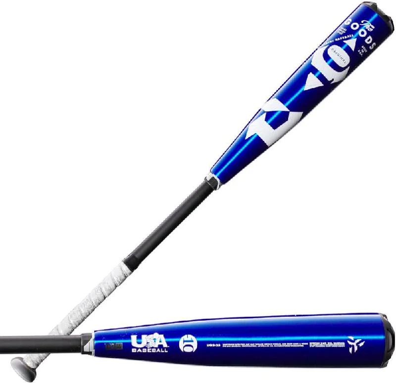 Baseball Bat For Soft Feel-DeMarini 2023 The Goods USA Baseball Bat (-10) WBD2359010 - White Blue