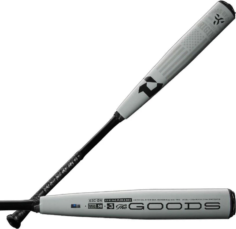 Baseball Bat With Affordable Prices-DeMarini 2024 The Goods (-3) BBCOR Bat WBD2462010 - Black Gray