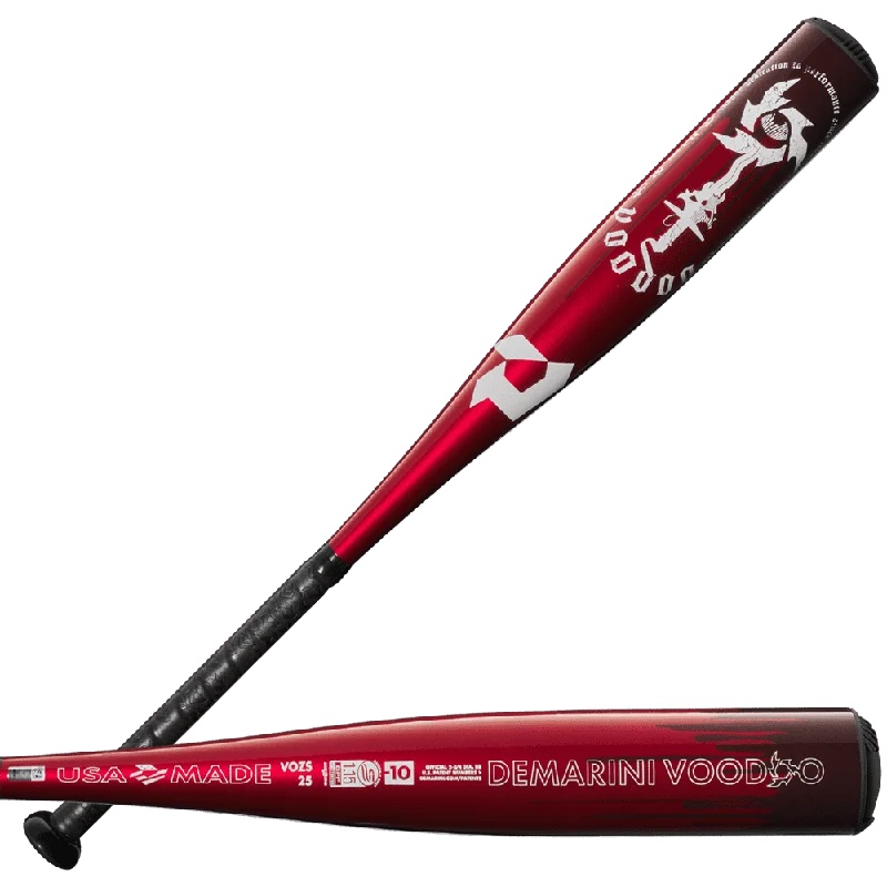 Baseball Bat For Casual Fields-DeMarini 2025 Voodo One (-10) USSSA Bat WBD2538010 - Black Cardinal