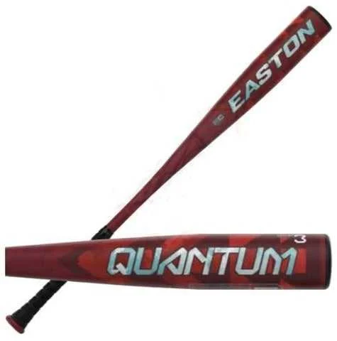 Baseball Bat With Small Barrel-Easton 2024 Quantrum (-3) BBCOR Bat EBB4QUAN3 - Black Red