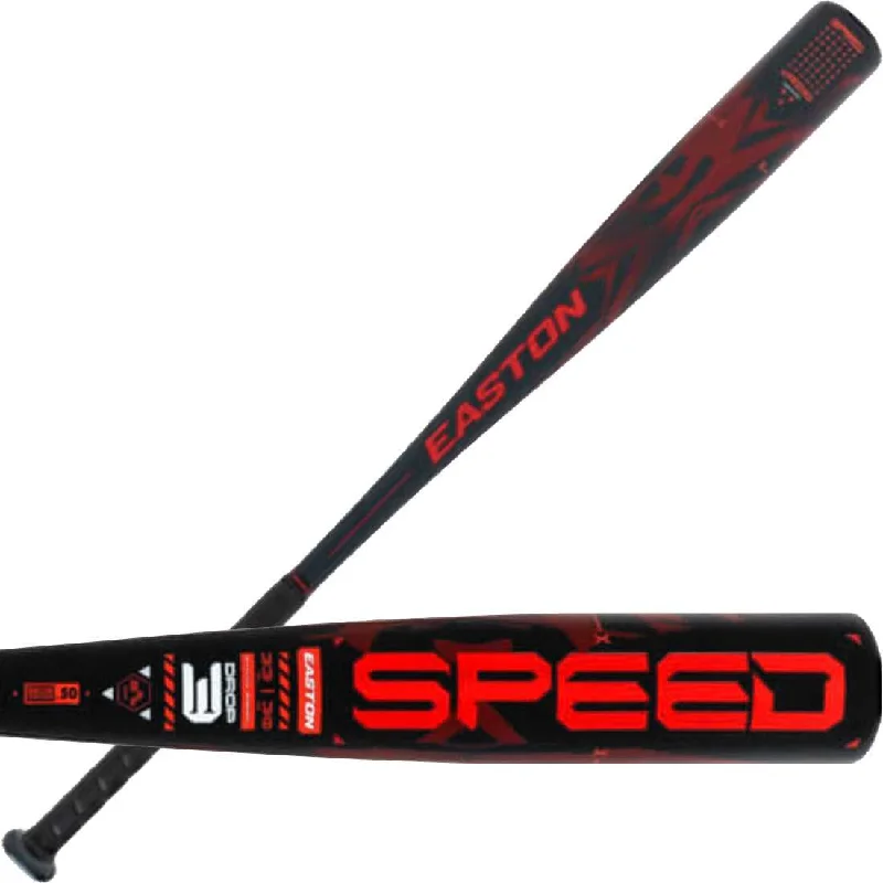 Baseball Bat For Social Media Buzz-Easton 2025 Speed (-3) BBCOR Bat EBB5SPD3 - Black Red