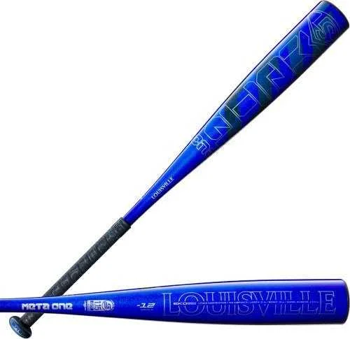 Baseball Bat For Adults-Louisville Slugger 2023 Meta One (-12) USSSA Bat - Black Blue