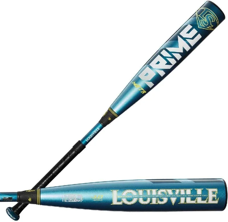 Baseball Bat For Senior Players-Louisville Slugger 2025 Meta Prime (-10) USSSA Bat WBL2970010 - Black Blue