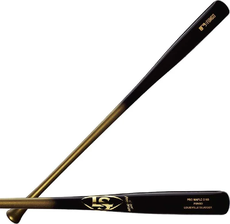 Baseball Bat For Retro Fans-Louisville Slugger Maple G160 Fungo Bat - Gold Black