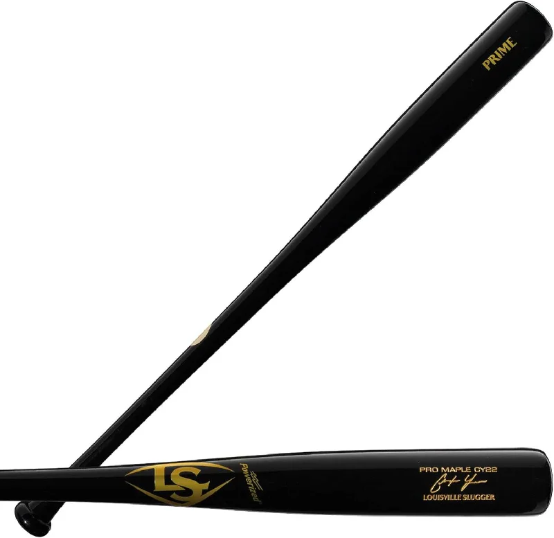 Baseball Bat For Classic Feel-Louisville Slugger Pro Prime Signature Series CY22 Christian Yelich Maple Bat - Black Gold