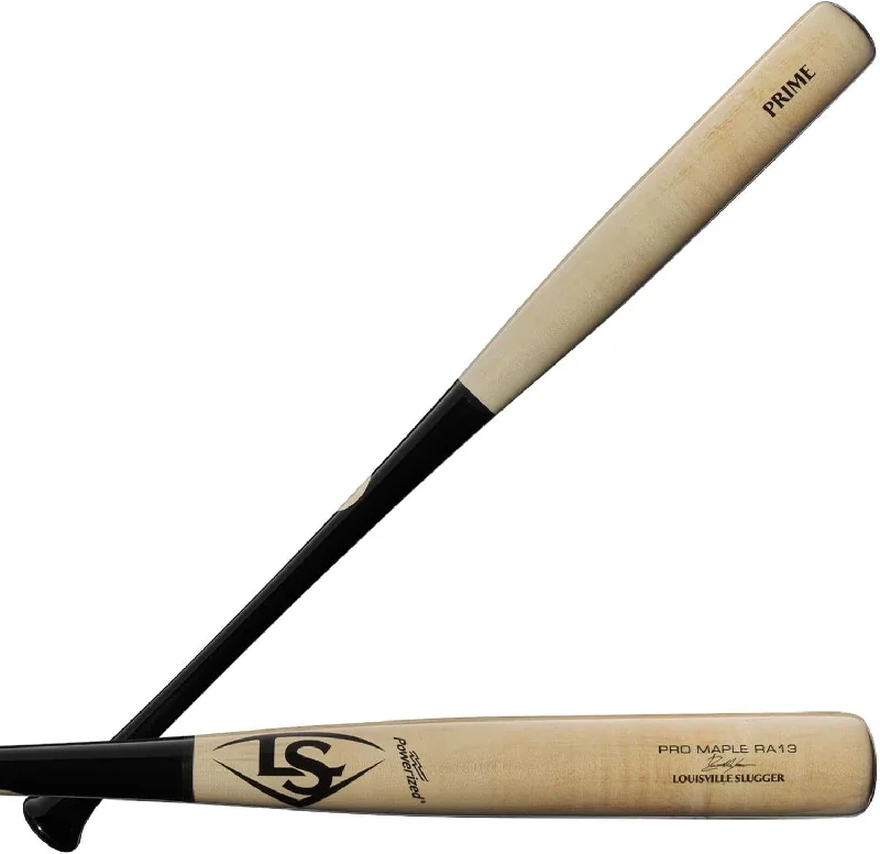 Baseball Bat With 90s Vibes-Louisville Slugger Pro Prime Signature Series RA13 Ronald Acuna Jr Maple Bat - Black Natural)