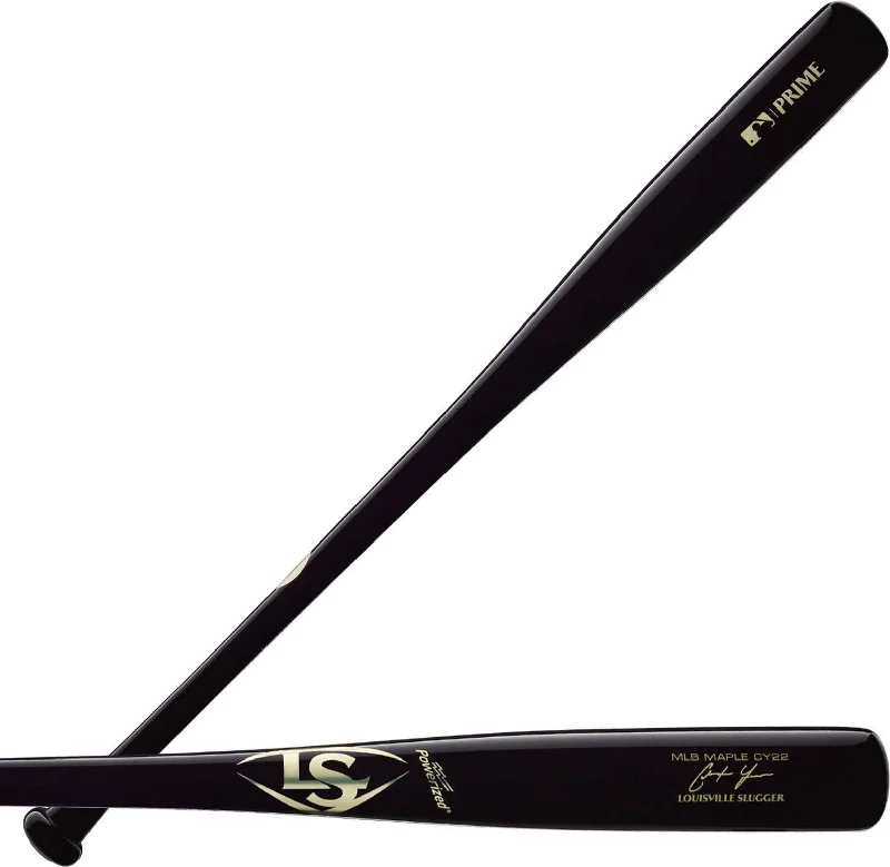 Baseball Bat With Holiday Editions-Louisville Slugger MLB Prime Signature Series CY22 Christian Yelich Maple Bat - Black Gold