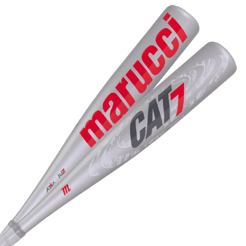 Baseball Bat With Ash Grain-Marucci Cat7 Silver USSSA (-10) 2 3/4" Bat - Silver