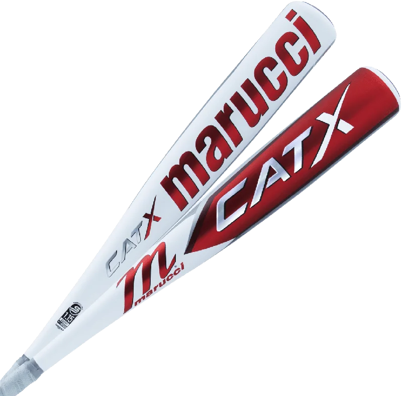 Baseball Bat For Teens-Marucci CatX USSSA  (-10) Bat - White Red