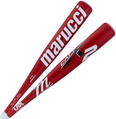 Baseball Bat With Vibration Dampening-Marucci CATX2 (-11) USA Approved 2 5/8" Barrel Bat - White Red