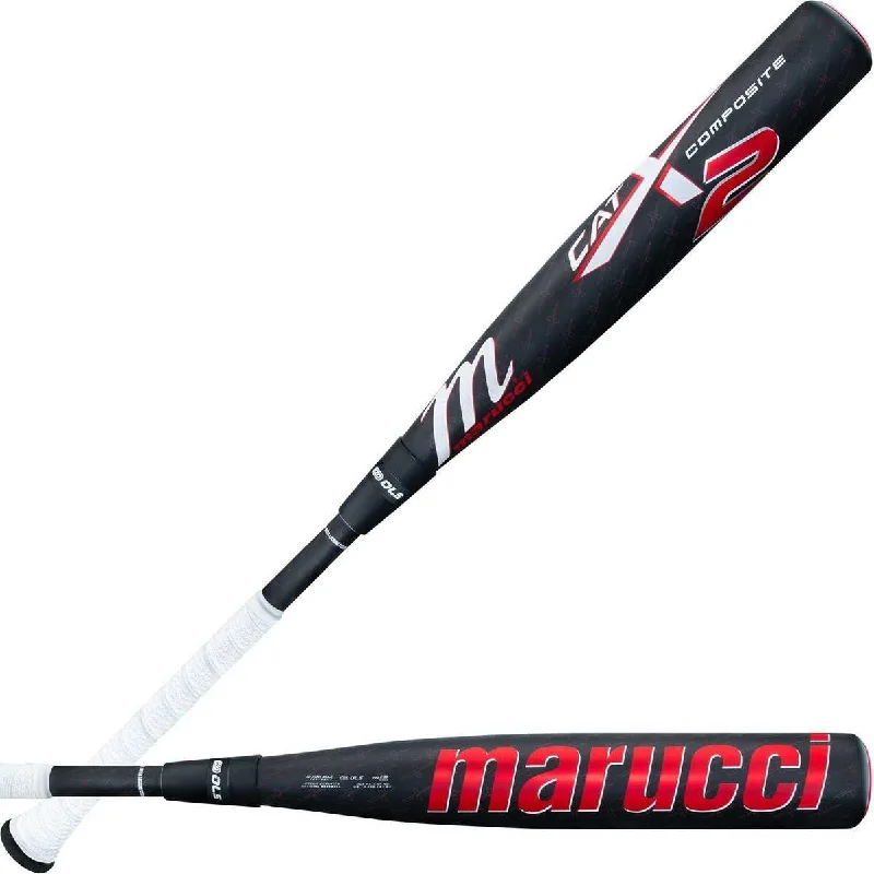 Baseball Bat With Premium Quality-Marucci CatX2 Composite BBCOR (-3) Bat - White Black Red