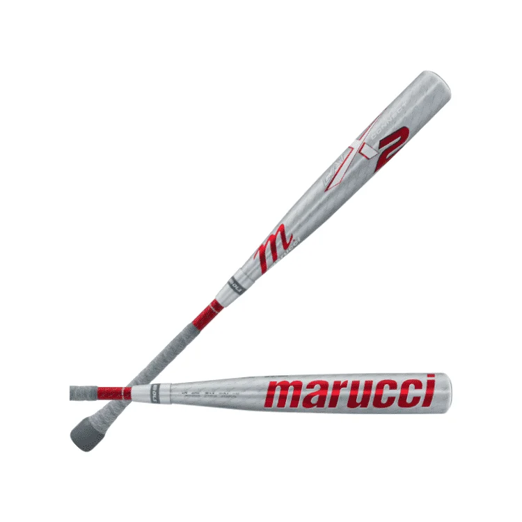 Baseball Bat For Dry Fields-Marucci CATX2 Connect BBCOR Puck Knob (-3) Bat - Silver Red