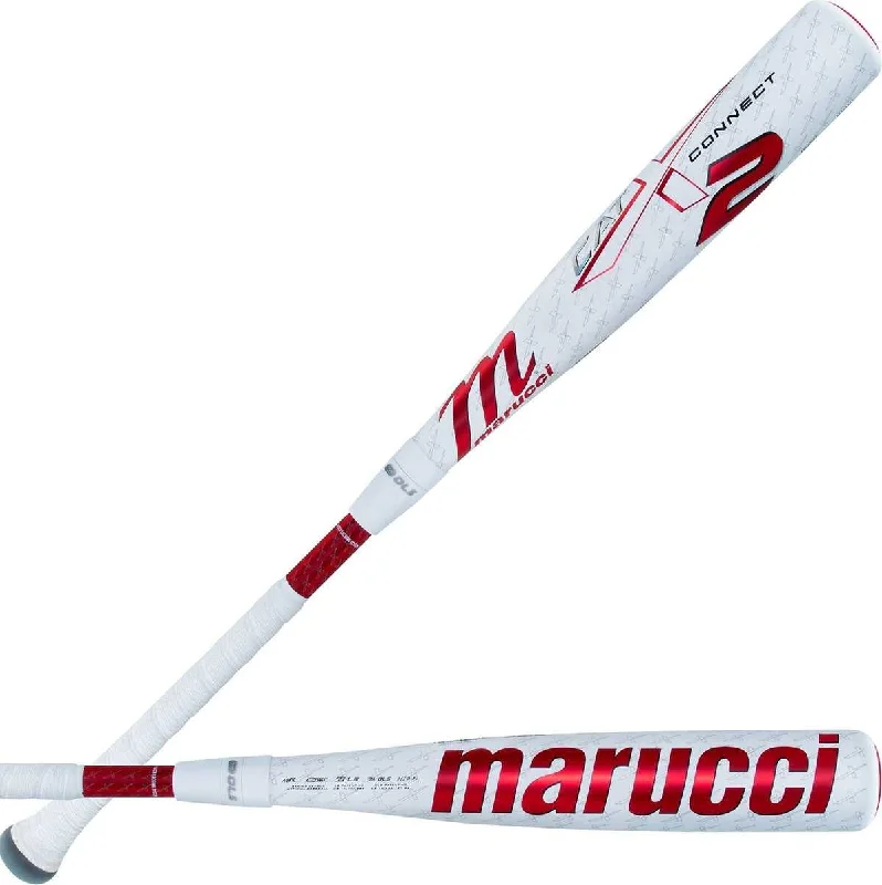 Baseball Bat For Summer Leagues-Marucci CATX2 Connect USSSA (-5) Bat - White Red