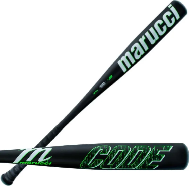 Baseball Bat For Night Games-Marucci Code BBCOR (-3) Bat - Black Lime