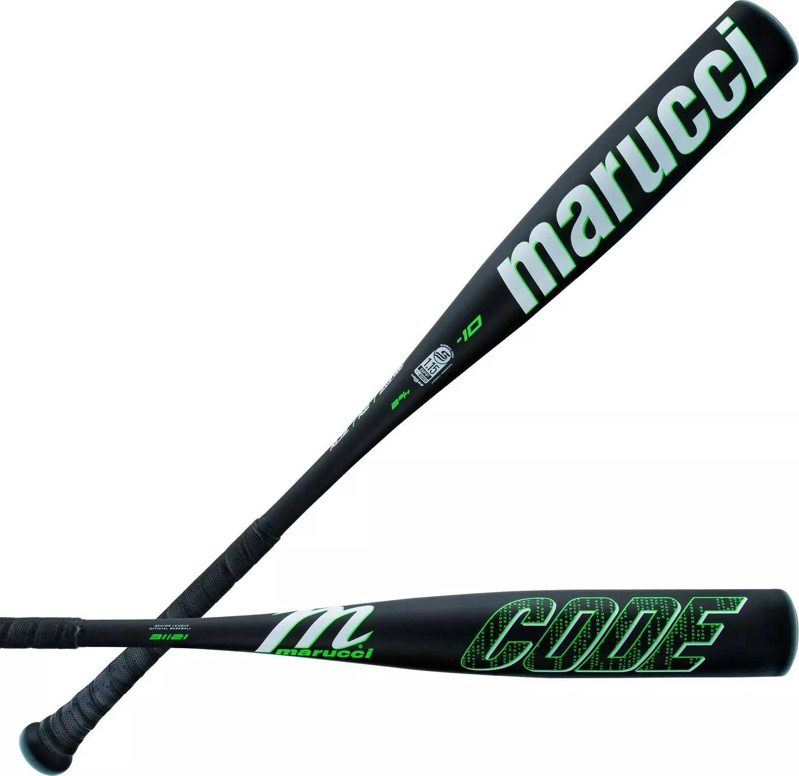 Baseball Bat For Daytime Play-Marucci Code USSSA (-10) Bat - Black Lime