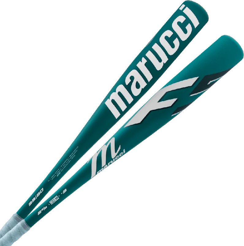 Baseball Bat With State Pride-Marucci F5 BBCOR (-3) Bat - White Teal