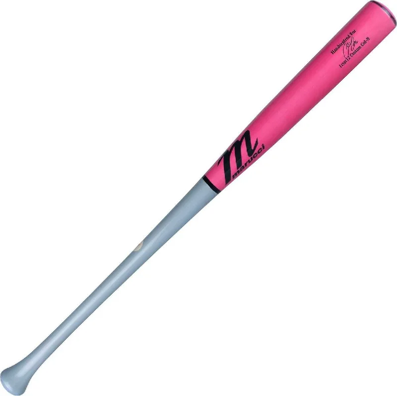 Baseball Bat With Bunt Control-Marucci Francisco Lindor Lindy12 Pro Model Maple Bat MVE4LINDY12-GG/PK - Gunship Gray Pink