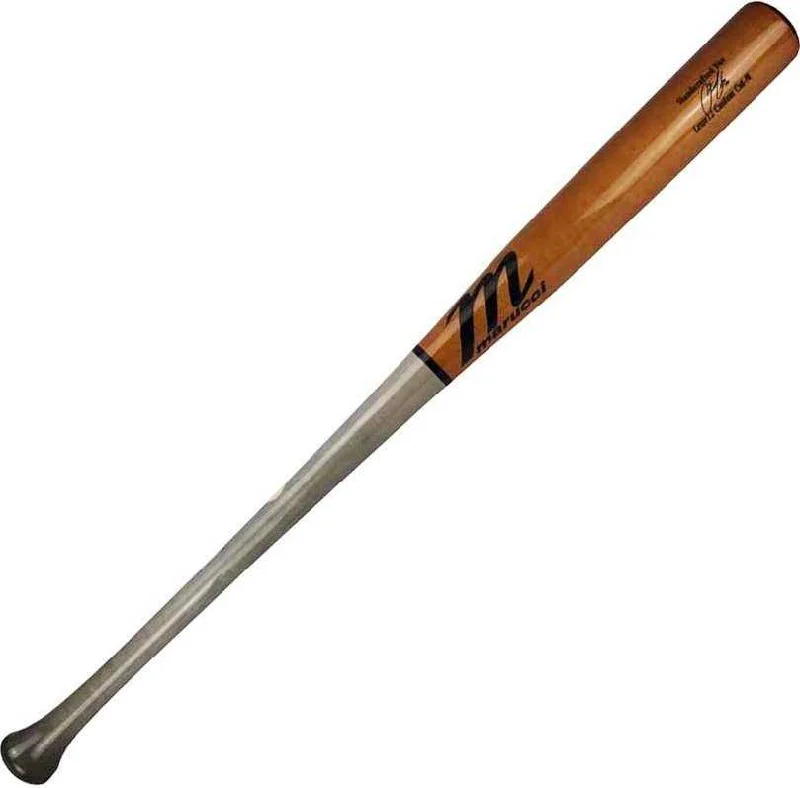 Baseball Bat With Wood Finish-Marucci Francisco Lindor Lindy12 Pro Model Maple Bat - Smoke Burnt Orange