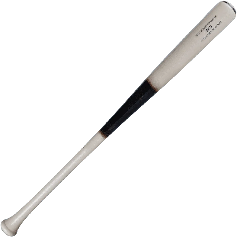 Baseball Bat For Indoor Practice-Marucci Pro M71 Maple Wood Bat MVE4M71-TAR - Gray Black