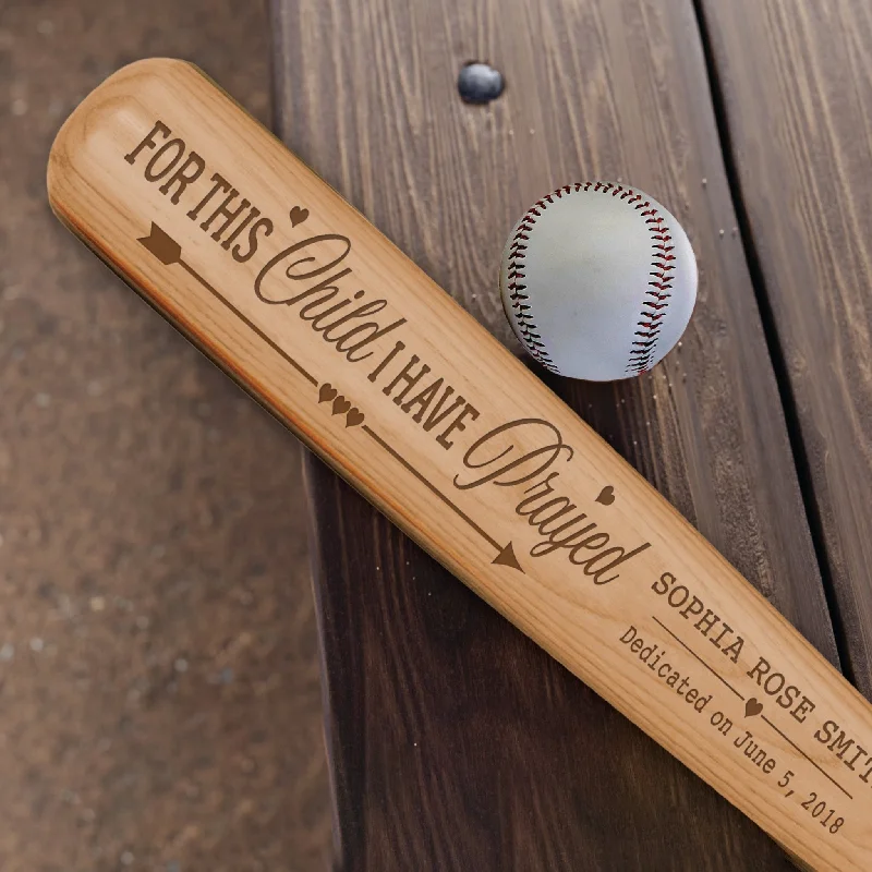 Baseball Bat With Birthday Themes-Personalized Baseball Bat Baptism Gifts For Boys - For This Child