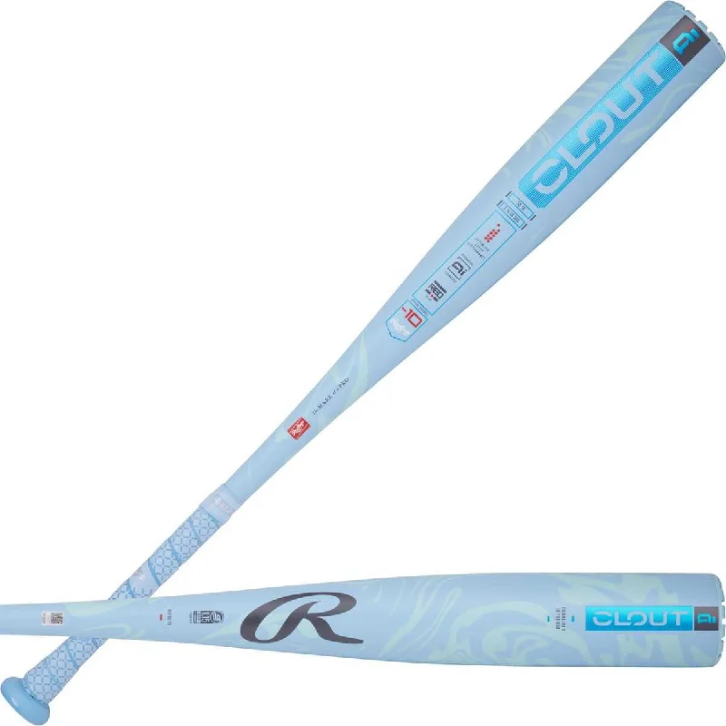 Baseball Bat For Warm-Ups-Rawlings 2025 Clout Ai (-10) USSSA Bat RUT5C10 - Light Blue