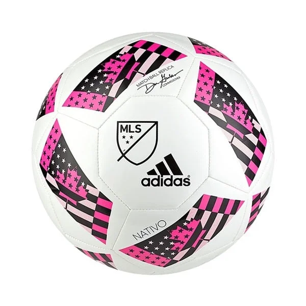 Football With Textured Surface-adidas 16 MLS Glider Ball White/Shock Pink/Black